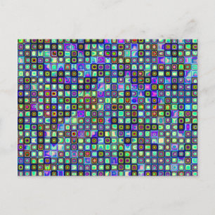 Roken van het groene Funky Retro Mosaic Tiles Patt Briefkaart