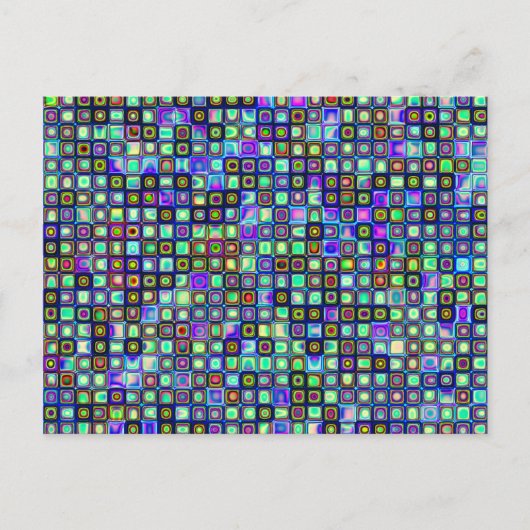 Roken van het groene Funky Retro Mosaic Tiles Patt Briefkaart (Voorkant)