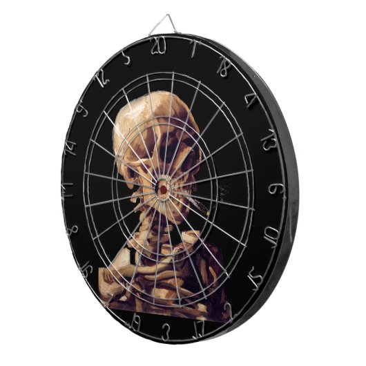 Roken van het skelet van Van Gogh Dartbord (Voorkant Rechts)