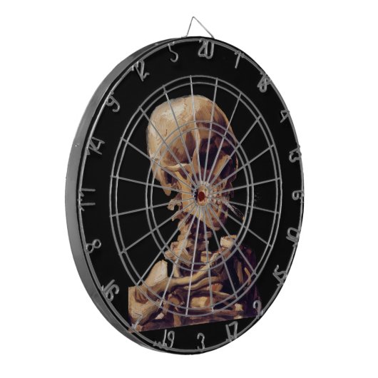 Roken van het skelet van Van Gogh Dartbord (Voorkant Links)