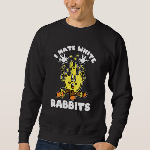 Roken van kampvuur Ik haat Witte konijnen Retro Ca Trui