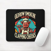 Roken van varkensvlees en klappende wangen muismat (Met muis)