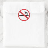 Roken Verboden Ronde Sticker (Tas)