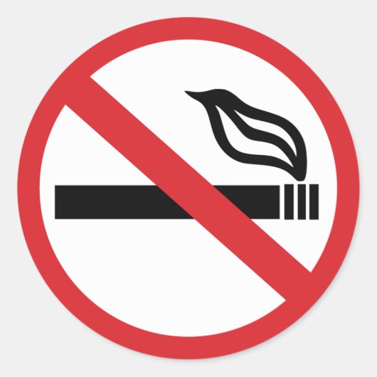 Roken Verboden Ronde Sticker (Voorkant)