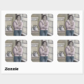 Roken vrouwen 1996 vierkante sticker (Vel)