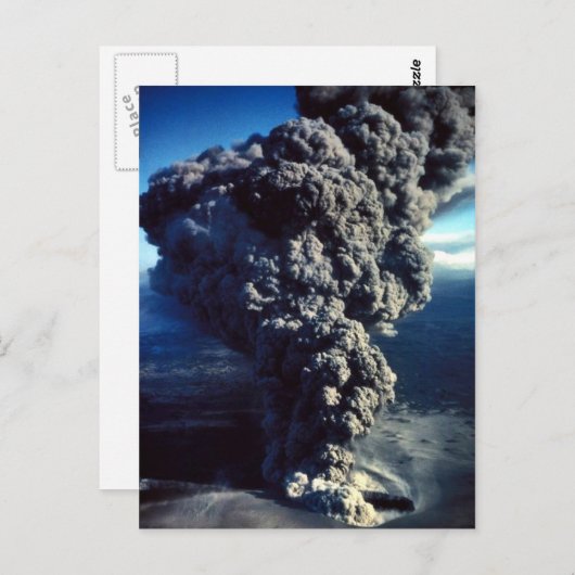 Roken vulcano briefkaart (Voorkant / Achterkant)