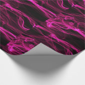 Roken, warm roze zwart, abstract ontwerp cadeaupapier (Hoek)