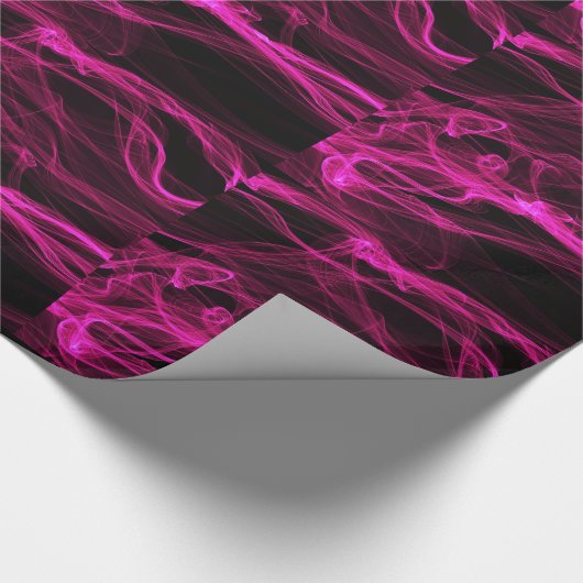 Roken, warm roze zwart, abstract ontwerp cadeaupapier (Hoek)