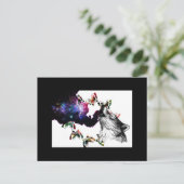 Roken Wolf vlinderbloemflora Briefkaart (Staand voorkant)