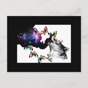 Roken Wolf vlinderbloemflora Briefkaart