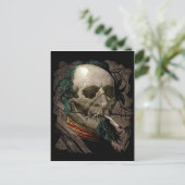 Roken Zombie Man Stoner Bizarre  Art Briefkaart (Staand voorkant)