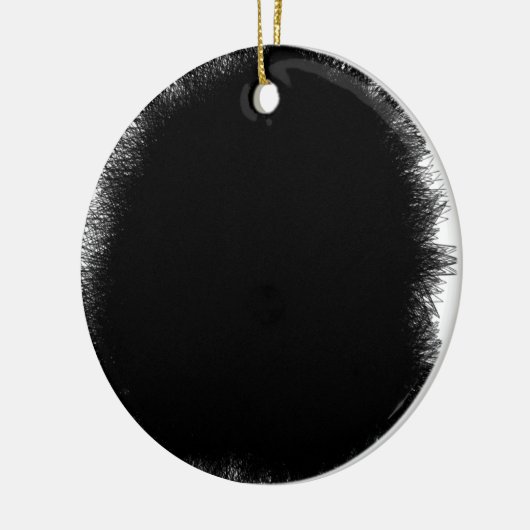 roken zwart keramisch ornament (Links)