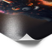 Roken zwarte Unicorn T-Shirt Foto Afdruk (Hoek)