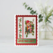 Rokend elf feestdagenkaart (Staand voorkant)