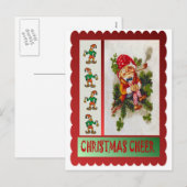 Rokend elf feestdagenkaart (Voorkant / Achterkant)