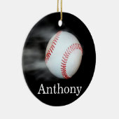 Rokend Hete Honkbal Keramisch Ornament (Rechts)