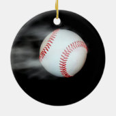 Rokend Hete Honkbal Keramisch Ornament (Achterkant)