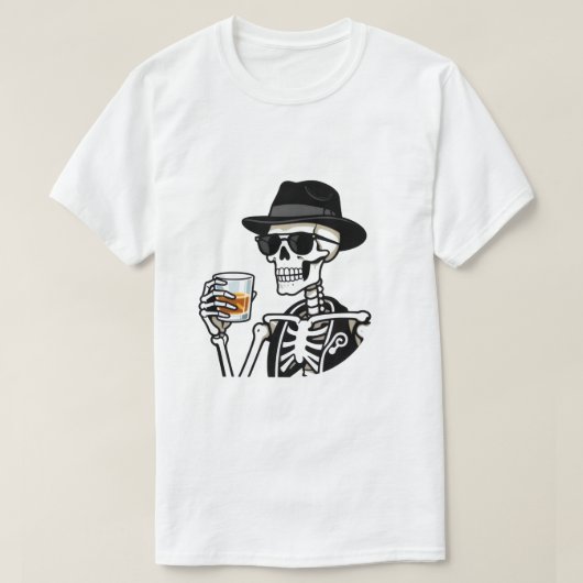 rokend skelet t-shirt (Design voorkant)