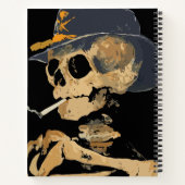Rokende Cowboy Skelet Notitieboek (Achterkant)