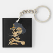 Rokende Cowboy Skelet Sleutelhanger (Achterkant)