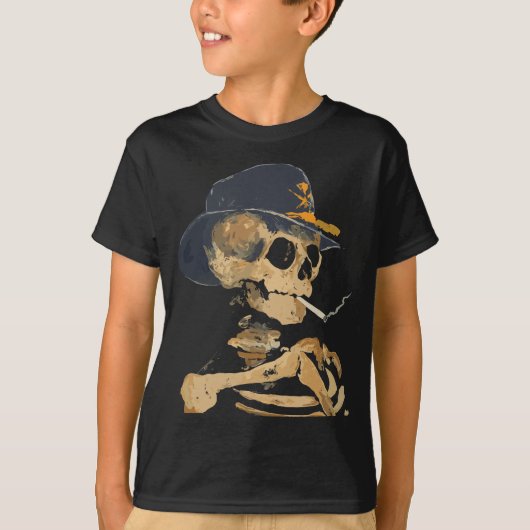 Rokende Cowboy Skelet T-shirt (Voorkant)