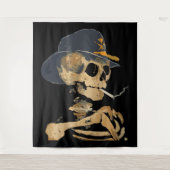 Rokende Cowboy Skelet Wandkleed (Voorkant)
