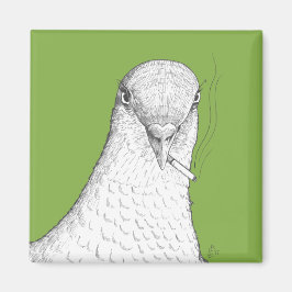 Rokende duivenmagneet | Bizar, eigenzinnig en leuk Magneet