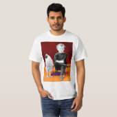 Rokende jongen met T-shirt voor de kip (Voorkant volledig)