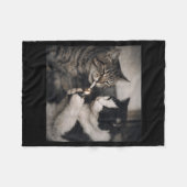 Rokende Kat Sigaret Kitten Grappige Meme Stom Fleece Deken (Voorkant (Horizontaal))