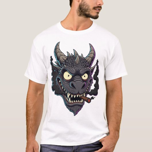 Rokende Obsidiaan Draak T-shirt (Voorkant)