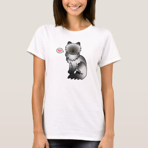 Rokende Perzische kat liefde T-shirt