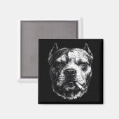 Rokende Pitbull, Grappige Sigaret Roken Hond Meme Magneet (Voorkant / Achterkant)