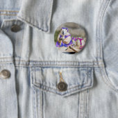 Rokende Prairiehond Hippies Ronde Button 5,7 Cm (In situ)