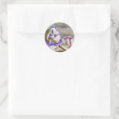 Rokende Prairiehond Hippies Ronde Sticker (Tas)