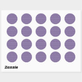 Rokende pruim glitters horizontale strepen ronde sticker (Vel)