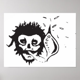 rokende schedel poster