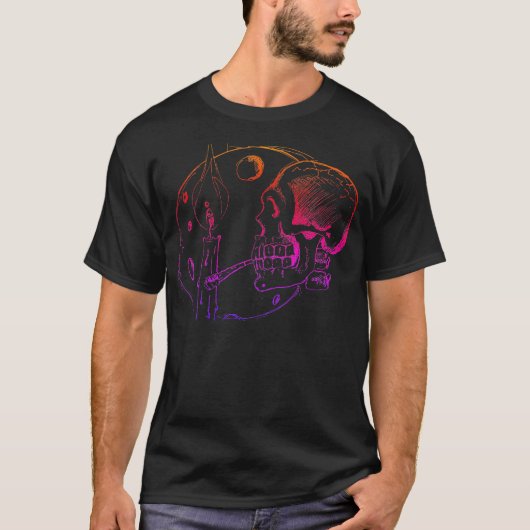 Rokende Schedel  T-shirt (Voorkant)