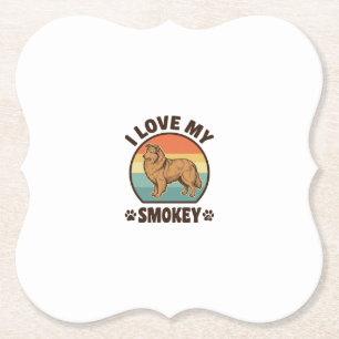 Rokende Sheltie Hond Vintage Sunset T-shirt Ontwer Kartonnen Onderzetters