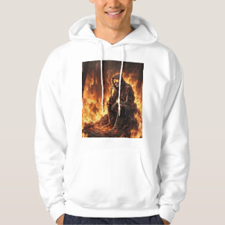 Rokende Skelet & Gotische Kathedraal Dark Fantasy Hoodie
