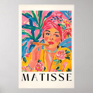 Rokende vrouw poster, Matisse print, Cubaanse siga Poster