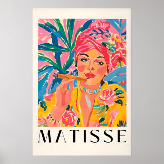Rokende vrouw poster, Matisse print, Cubaanse siga Poster