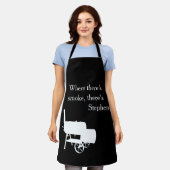 Roker BBQ Rook Gepersonaliseerd Koken Schort (Gedragen)