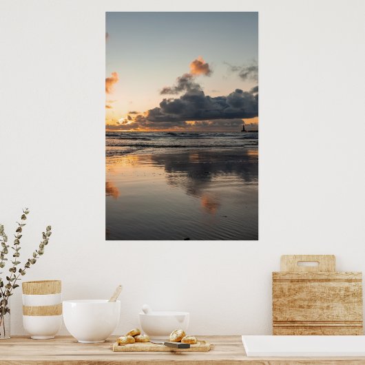 Roker Beach Reflections Poster (Keuken)
