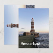 Roker Lighthousem, Sunderland uk Briefkaart (Voorkant / Achterkant)