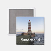Roker Lighthousem, Sunderland uk Magneet (Voorkant / Achterkant)