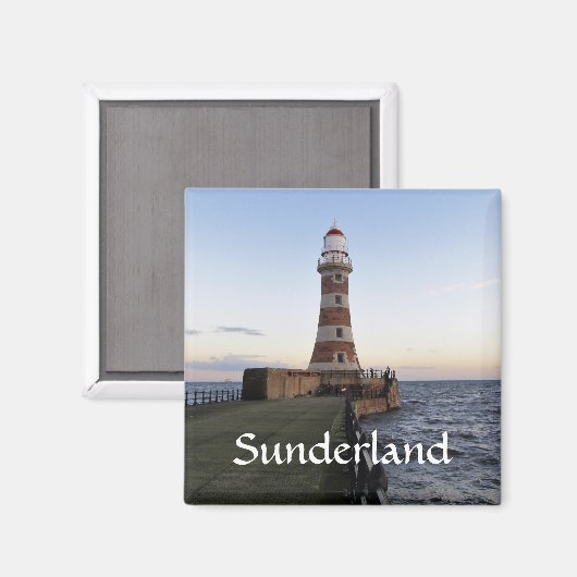 Roker Lighthousem, Sunderland uk Magneet (Voorkant / Achterkant)