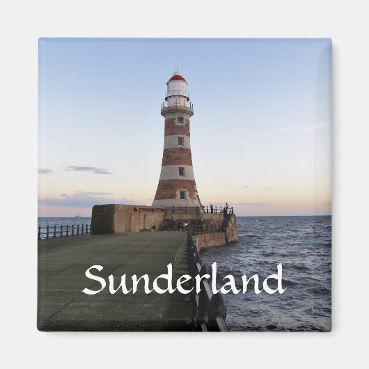 Roker Lighthousem, Sunderland uk Magneet (Voorkant)