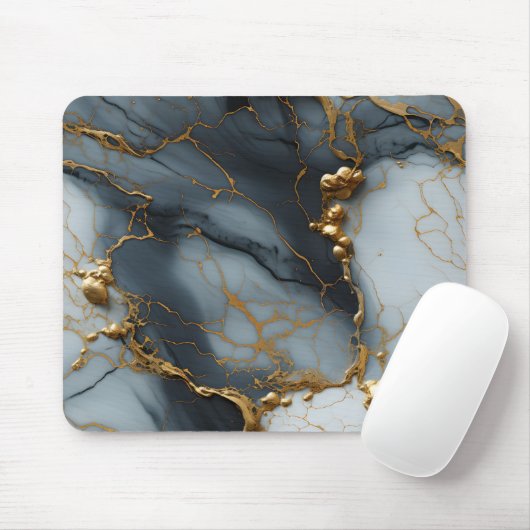 Roker Onyx Marmer met Gouden Aders Muismat (Met muis)