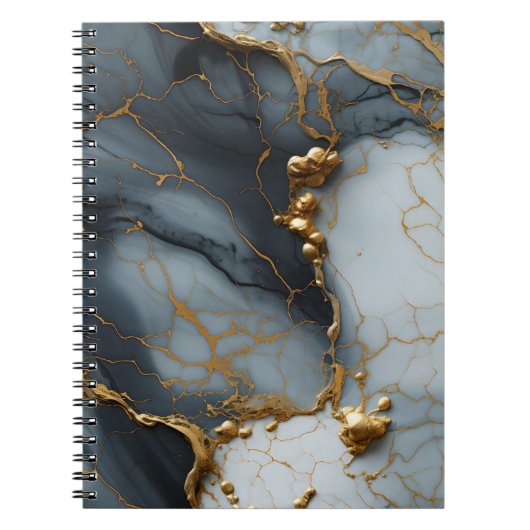 Roker Onyx Marmer met Gouden Aders Notitieboek (Voorkant)