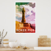 ROKER PIER, SUNDERLAND  Style Poster (Keuken)